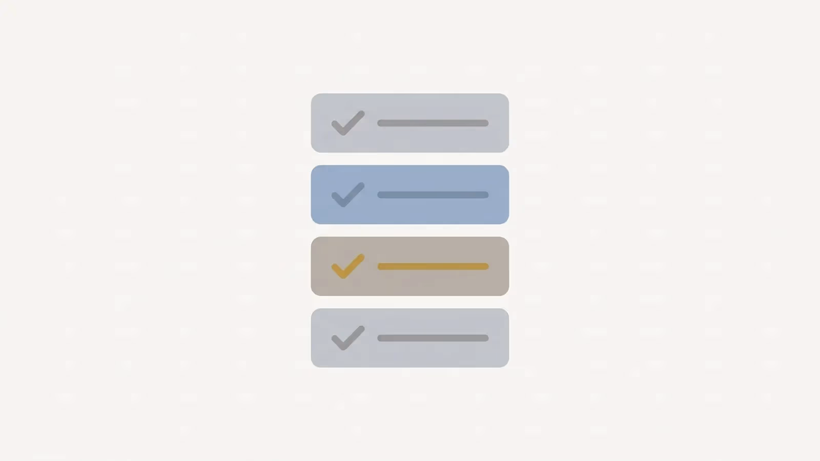 Abstract illustration of what a visitor checks before enquiring, shown as a stack of document and checklist icons.