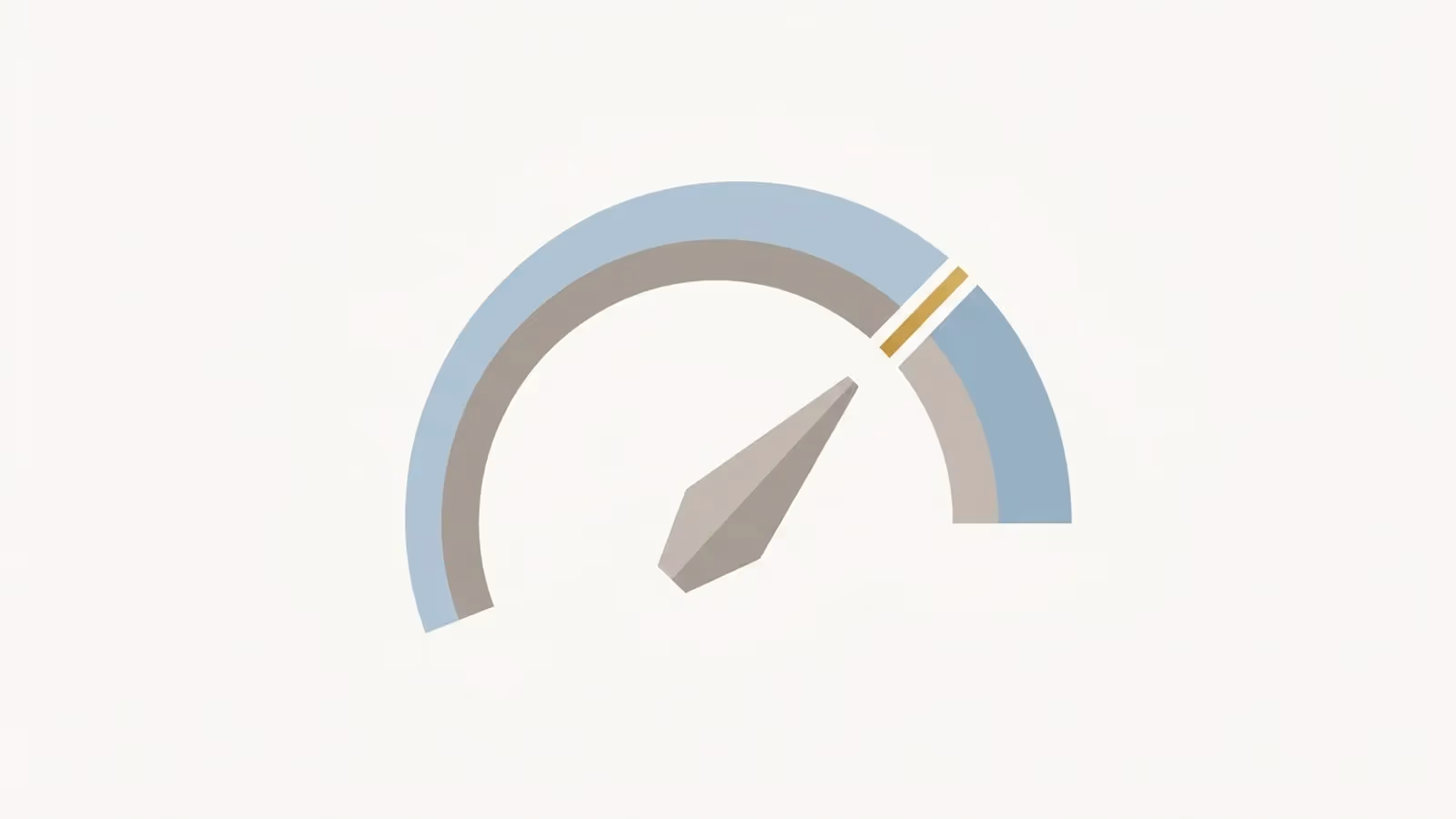 Abstract illustration of site speed, shown as a simple speedometer-adjacent arc glyph.