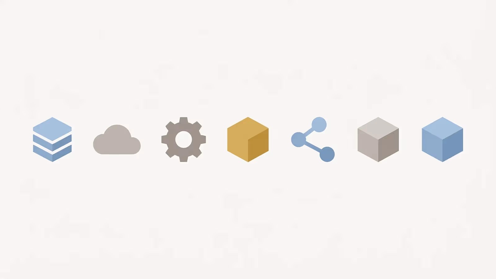 Abstract illustration of the platforms compared, shown as a row of seven generic unbranded platform blocks of even size, no logos.