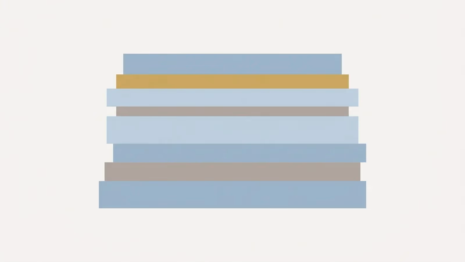 Abstract illustration of layered cost, shown as a stack of thin horizontal bands of varying width.