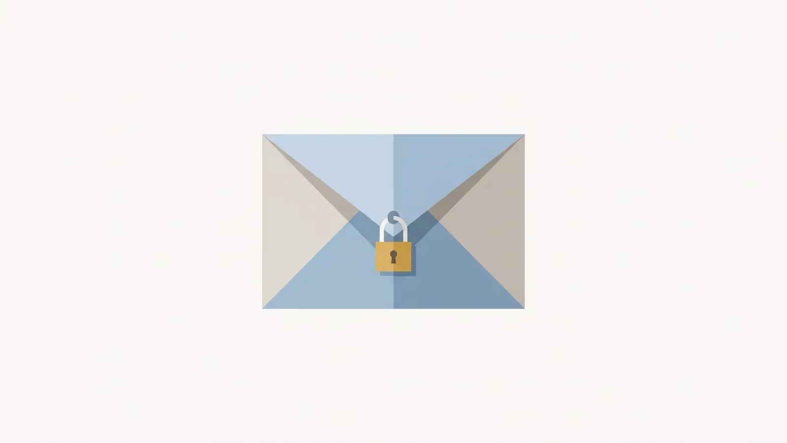 Abstract illustration of confidentiality, shown as a sealed envelope with a small padlock.