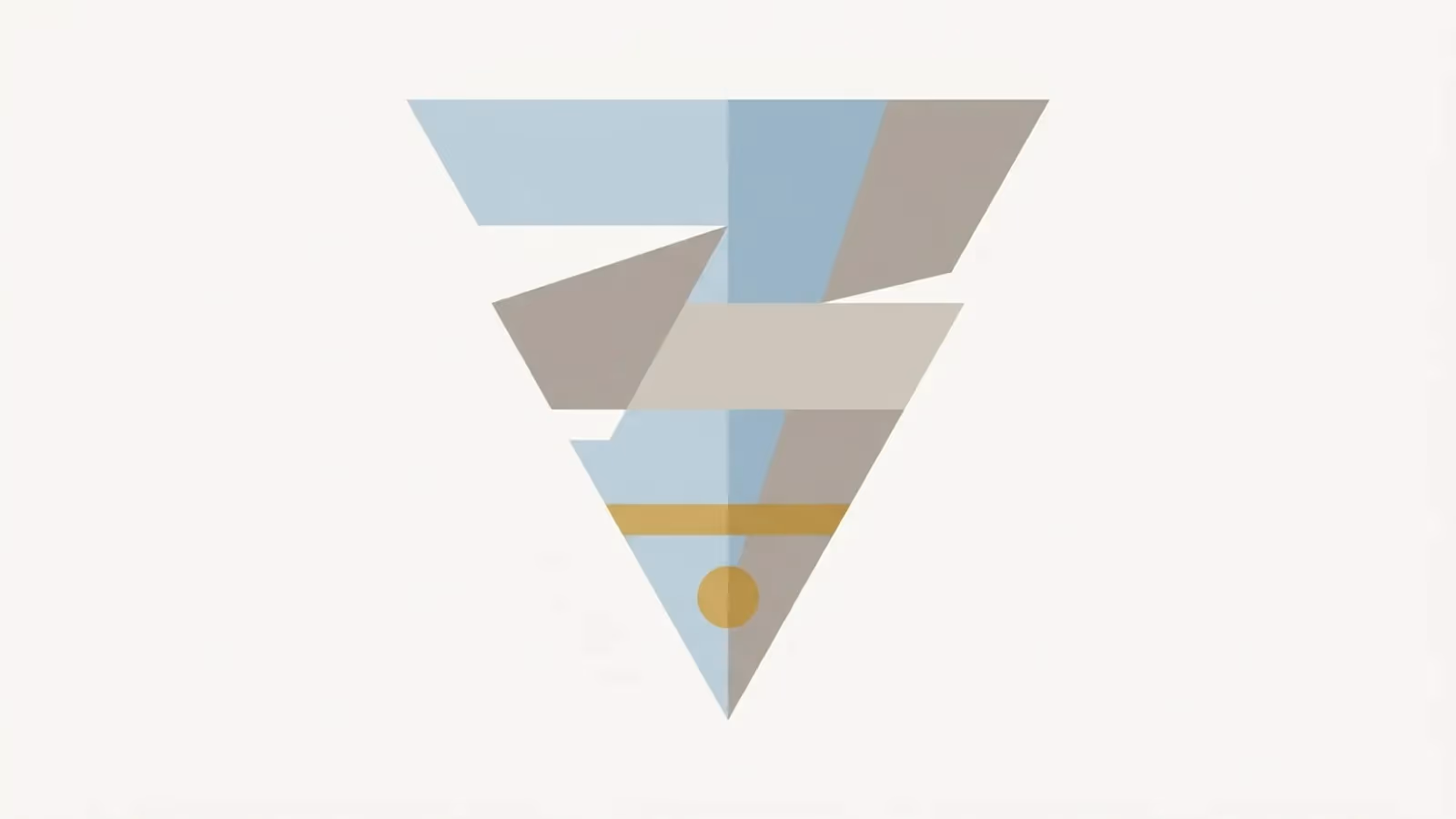 Abstract illustration of a landing page's single-purpose structure, shown as a funnel narrowing to a single point at the base.