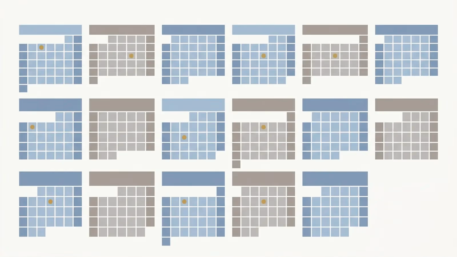 Abstract illustration of a recurring monthly charge, shown as a calendar with a small recurring marker on the same day each month.
