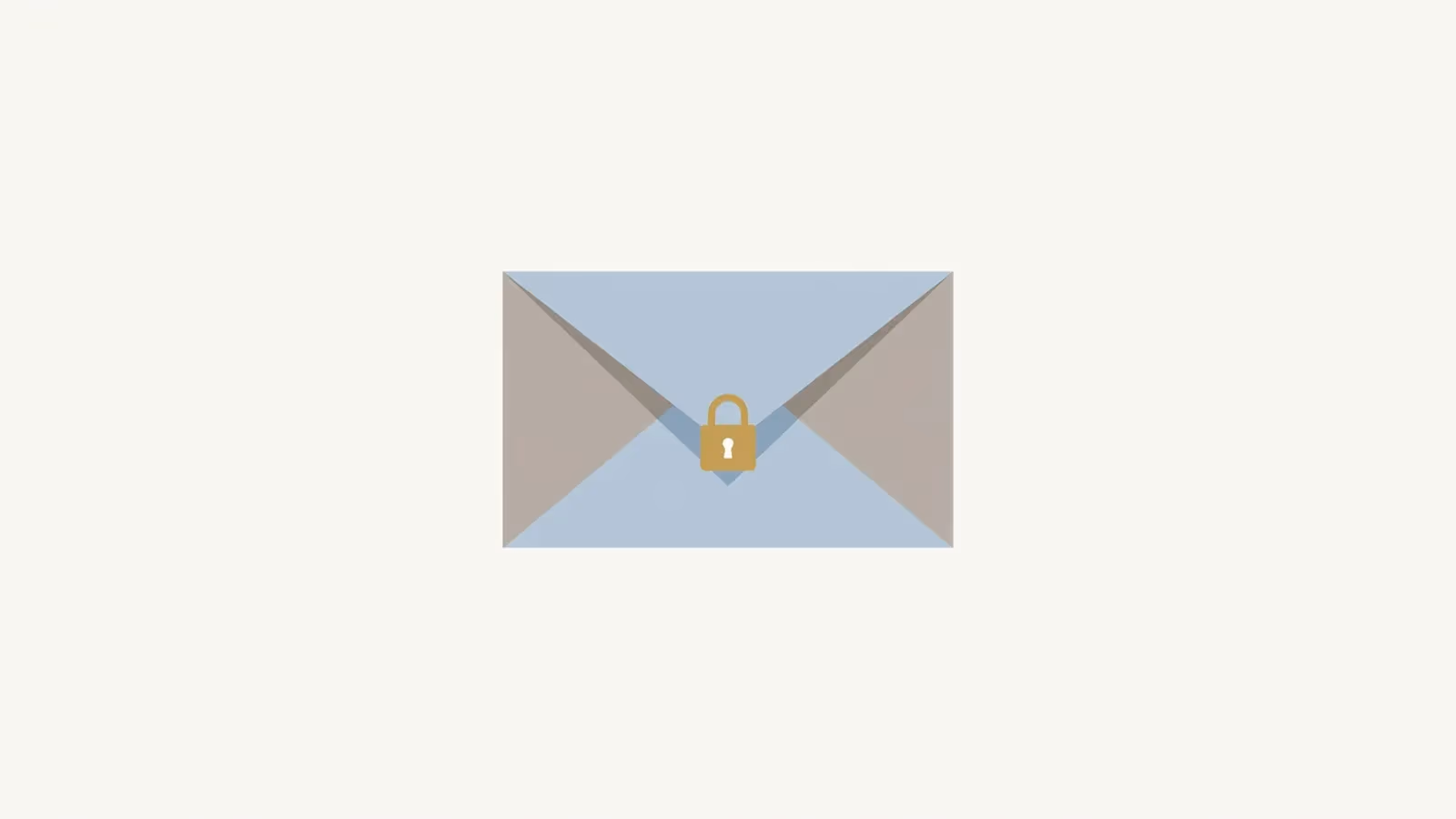 Abstract illustration of a private enquiry form, shown as a sealed envelope with a small padlock.