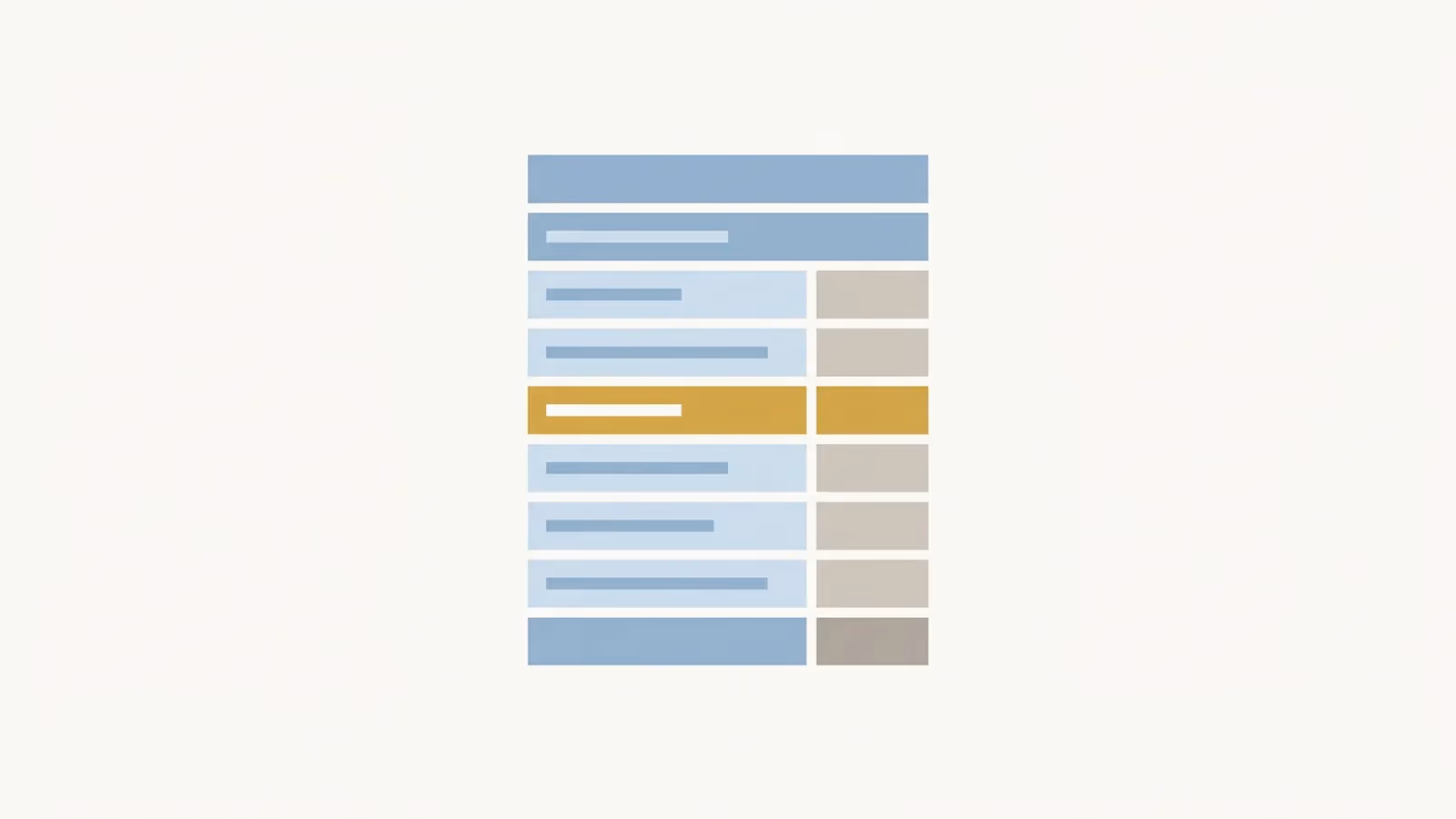 Abstract illustration of the public charity register, shown as a ledger icon with a single entry highlighted in the gold accent.
