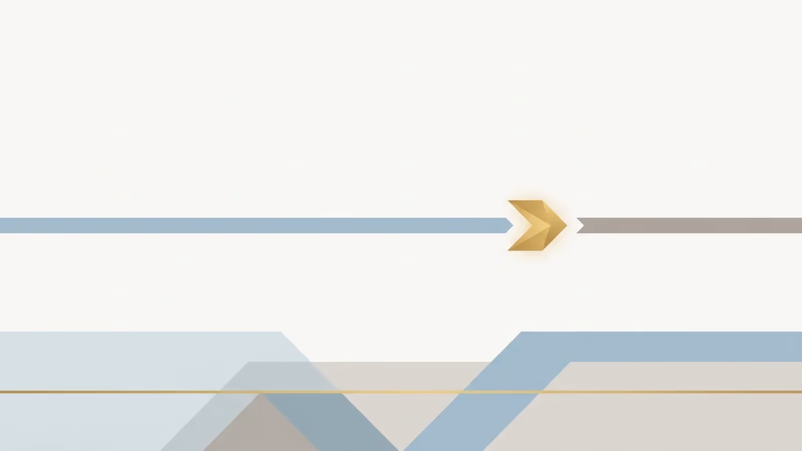 Abstract illustration of a moment things changed, shown as a horizontal timeline with a single marked shift-point in gold.