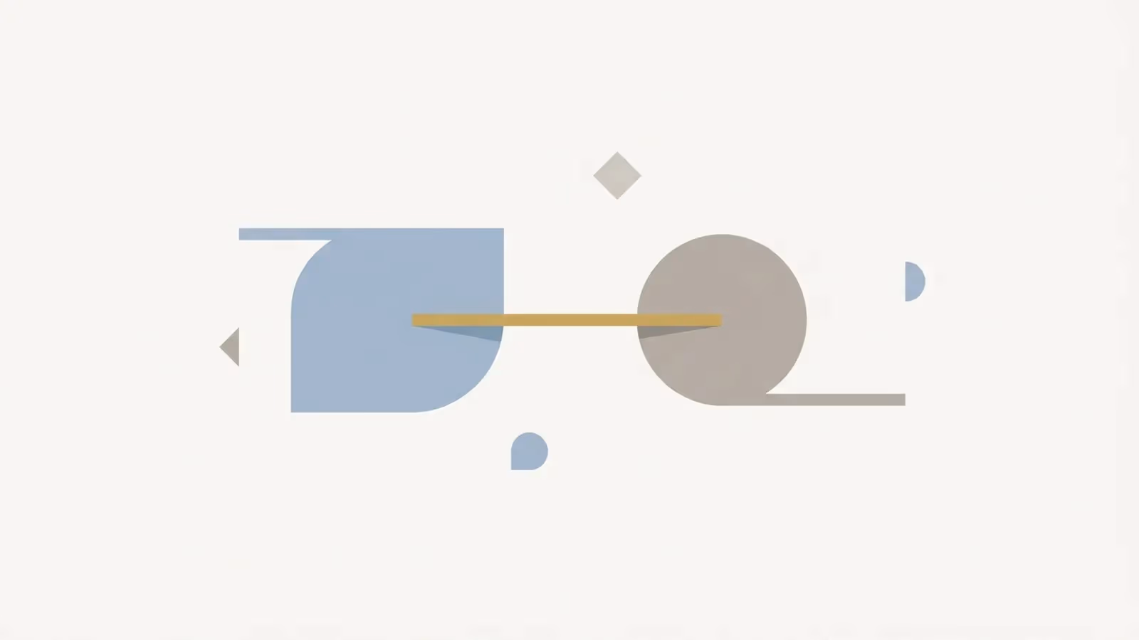 Abstract illustration of a project handover, shown as a baton passing between two abstract shapes mid-relay.