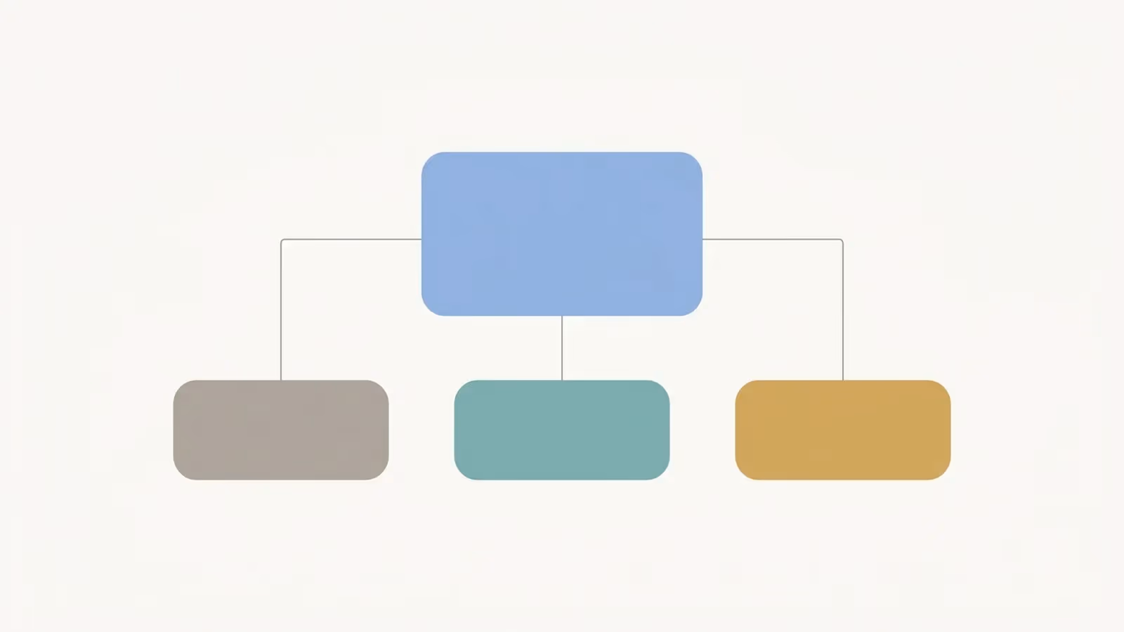 Abstract illustration of a veterinary website's core structure, shown as connected content blocks.